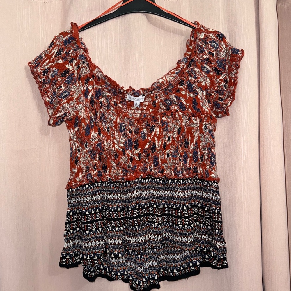 Patterned Crop Top